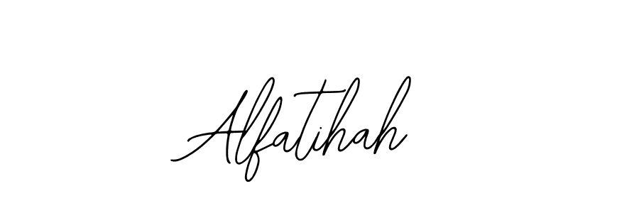 You should practise on your own different ways (Bearetta-2O07w) to write your name (Alfatihah) in signature. don't let someone else do it for you. Alfatihah signature style 12 images and pictures png