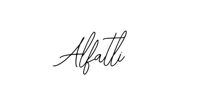 The best way (Bearetta-2O07w) to make a short signature is to pick only two or three words in your name. The name Alfatli include a total of six letters. For converting this name. Alfatli signature style 12 images and pictures png