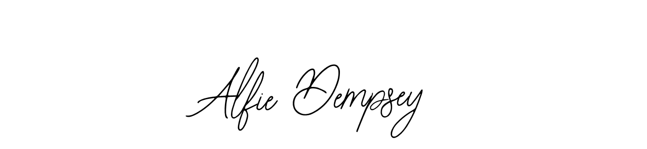 Bearetta-2O07w is a professional signature style that is perfect for those who want to add a touch of class to their signature. It is also a great choice for those who want to make their signature more unique. Get Alfie Dempsey name to fancy signature for free. Alfie Dempsey signature style 12 images and pictures png
