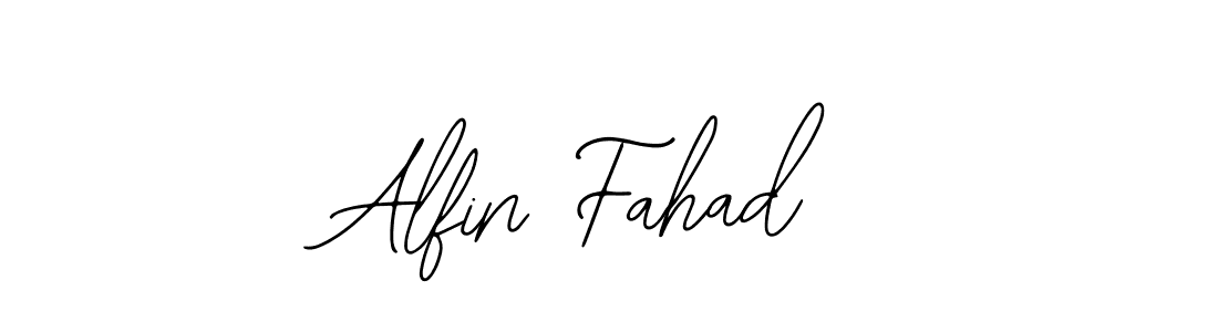 How to make Alfin Fahad name signature. Use Bearetta-2O07w style for creating short signs online. This is the latest handwritten sign. Alfin Fahad signature style 12 images and pictures png