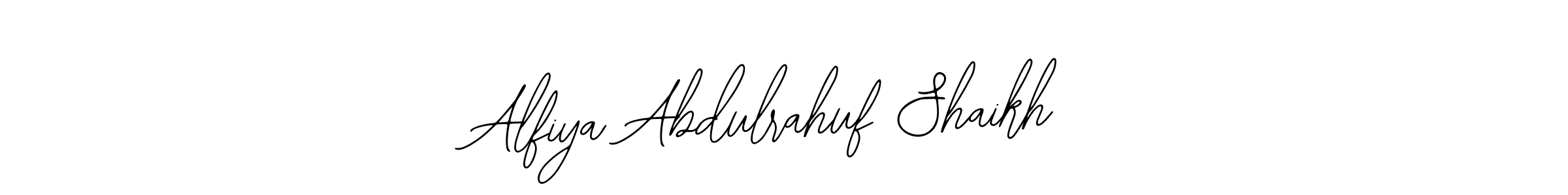 Design your own signature with our free online signature maker. With this signature software, you can create a handwritten (Bearetta-2O07w) signature for name Alfiya Abdulrahuf Shaikh. Alfiya Abdulrahuf Shaikh signature style 12 images and pictures png