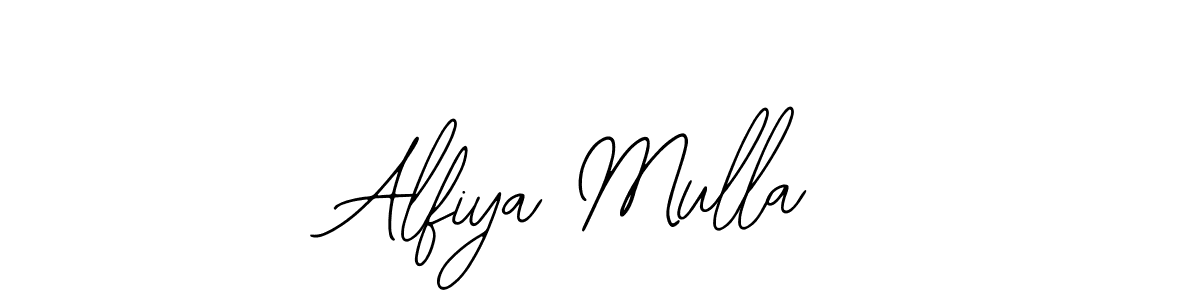 The best way (Bearetta-2O07w) to make a short signature is to pick only two or three words in your name. The name Alfiya Mulla include a total of six letters. For converting this name. Alfiya Mulla signature style 12 images and pictures png