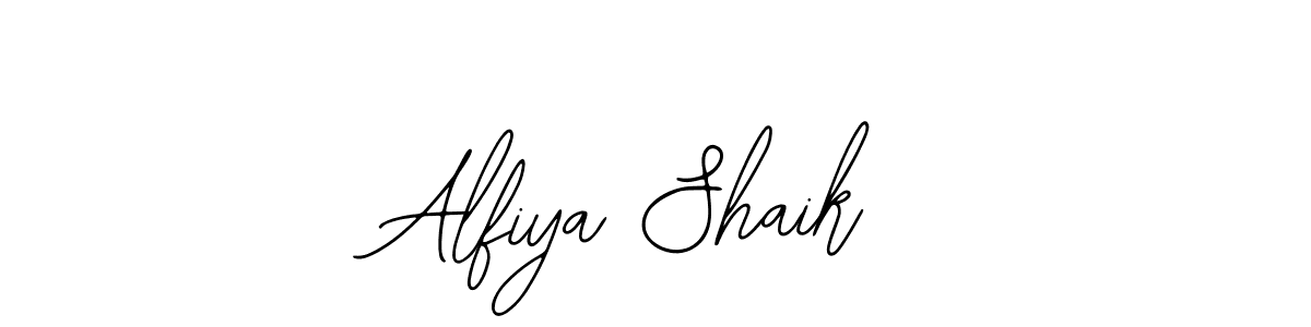 The best way (Bearetta-2O07w) to make a short signature is to pick only two or three words in your name. The name Alfiya Shaik include a total of six letters. For converting this name. Alfiya Shaik signature style 12 images and pictures png