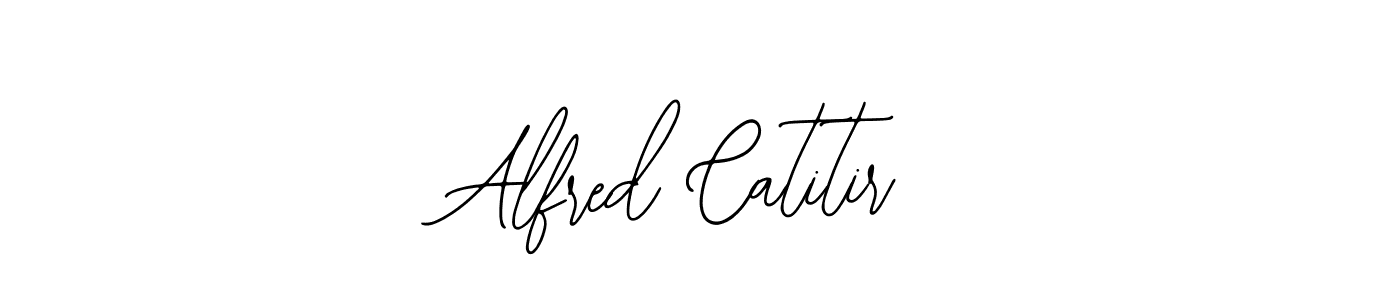 How to make Alfred Catitir name signature. Use Bearetta-2O07w style for creating short signs online. This is the latest handwritten sign. Alfred Catitir signature style 12 images and pictures png