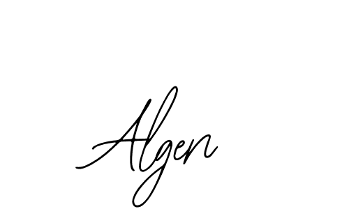 You should practise on your own different ways (Bearetta-2O07w) to write your name (Algen) in signature. don't let someone else do it for you. Algen signature style 12 images and pictures png