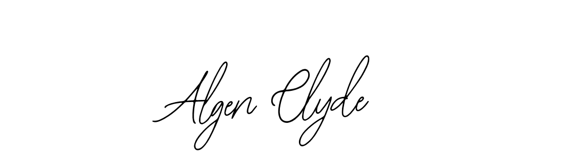 Similarly Bearetta-2O07w is the best handwritten signature design. Signature creator online .You can use it as an online autograph creator for name Algen Clyde. Algen Clyde signature style 12 images and pictures png