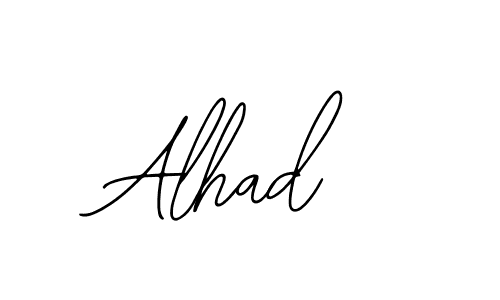 Use a signature maker to create a handwritten signature online. With this signature software, you can design (Bearetta-2O07w) your own signature for name Alhad. Alhad signature style 12 images and pictures png