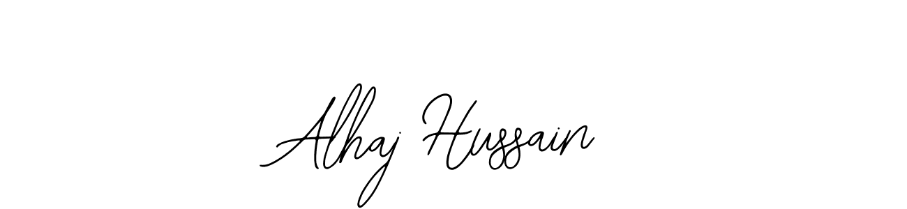 if you are searching for the best signature style for your name Alhaj Hussain. so please give up your signature search. here we have designed multiple signature styles  using Bearetta-2O07w. Alhaj Hussain signature style 12 images and pictures png