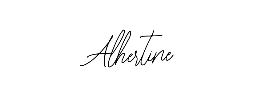 You should practise on your own different ways (Bearetta-2O07w) to write your name (Alhertine) in signature. don't let someone else do it for you. Alhertine signature style 12 images and pictures png