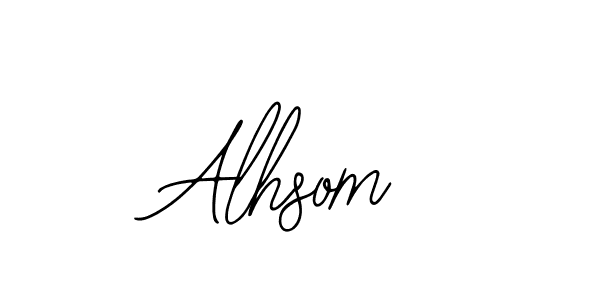 How to make Alhsom name signature. Use Bearetta-2O07w style for creating short signs online. This is the latest handwritten sign. Alhsom signature style 12 images and pictures png