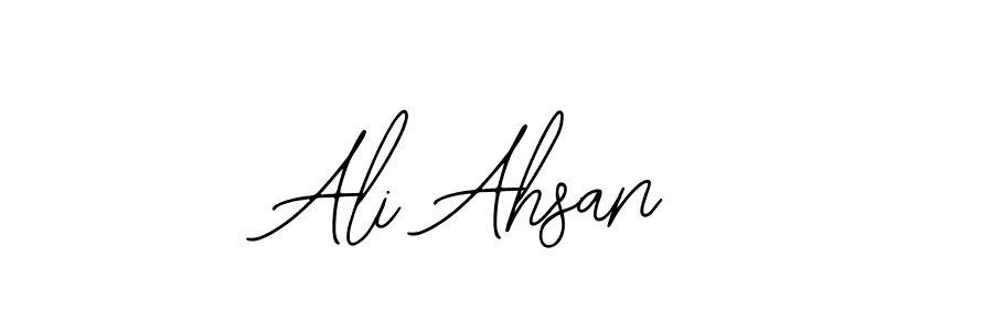 You should practise on your own different ways (Bearetta-2O07w) to write your name (Ali Ahsan) in signature. don't let someone else do it for you. Ali Ahsan signature style 12 images and pictures png