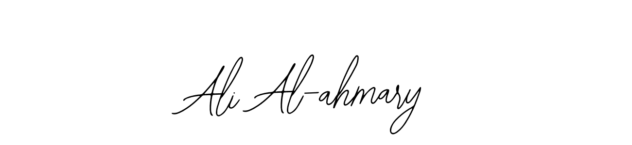 You should practise on your own different ways (Bearetta-2O07w) to write your name (Ali Al-ahmary) in signature. don't let someone else do it for you. Ali Al-ahmary signature style 12 images and pictures png