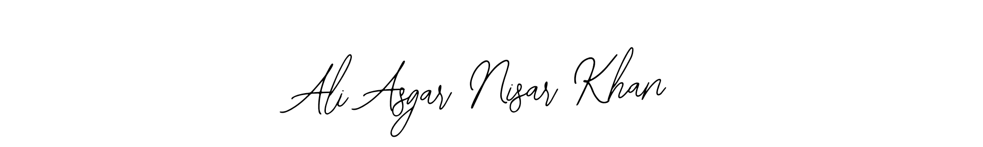 Make a beautiful signature design for name Ali Asgar Nisar Khan. Use this online signature maker to create a handwritten signature for free. Ali Asgar Nisar Khan signature style 12 images and pictures png