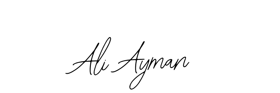 How to make Ali Ayman name signature. Use Bearetta-2O07w style for creating short signs online. This is the latest handwritten sign. Ali Ayman signature style 12 images and pictures png