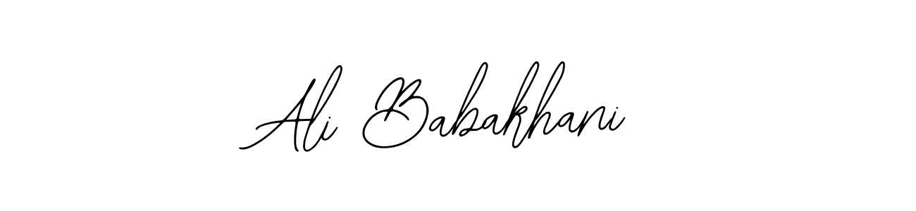 How to make Ali Babakhani name signature. Use Bearetta-2O07w style for creating short signs online. This is the latest handwritten sign. Ali Babakhani signature style 12 images and pictures png