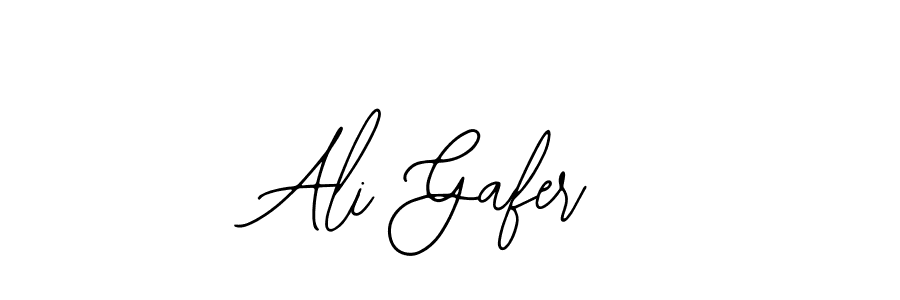 How to make Ali Gafer name signature. Use Bearetta-2O07w style for creating short signs online. This is the latest handwritten sign. Ali Gafer signature style 12 images and pictures png