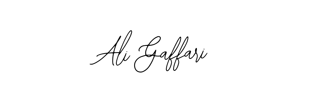 You should practise on your own different ways (Bearetta-2O07w) to write your name (Ali Gaffari) in signature. don't let someone else do it for you. Ali Gaffari signature style 12 images and pictures png