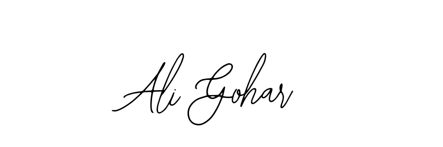 Use a signature maker to create a handwritten signature online. With this signature software, you can design (Bearetta-2O07w) your own signature for name Ali Gohar. Ali Gohar signature style 12 images and pictures png