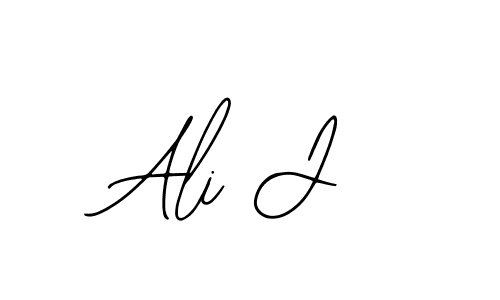 Design your own signature with our free online signature maker. With this signature software, you can create a handwritten (Bearetta-2O07w) signature for name Ali J. Ali J signature style 12 images and pictures png