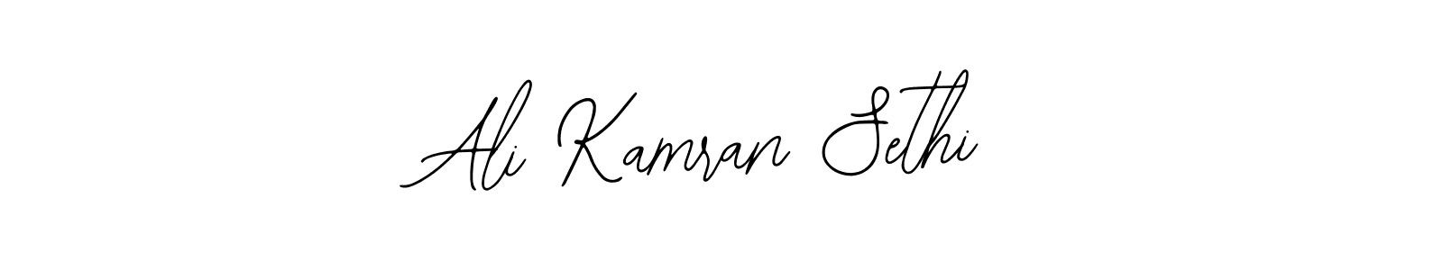 How to make Ali Kamran Sethi name signature. Use Bearetta-2O07w style for creating short signs online. This is the latest handwritten sign. Ali Kamran Sethi signature style 12 images and pictures png