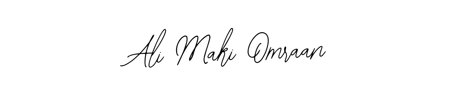 Design your own signature with our free online signature maker. With this signature software, you can create a handwritten (Bearetta-2O07w) signature for name Ali Maki Omraan. Ali Maki Omraan signature style 12 images and pictures png