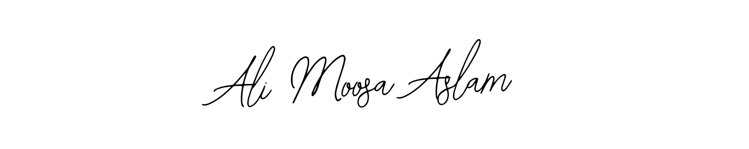 Design your own signature with our free online signature maker. With this signature software, you can create a handwritten (Bearetta-2O07w) signature for name Ali Moosa Aslam. Ali Moosa Aslam signature style 12 images and pictures png