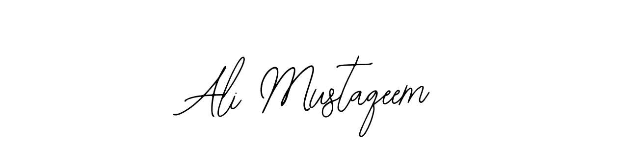 You should practise on your own different ways (Bearetta-2O07w) to write your name (Ali Mustaqeem) in signature. don't let someone else do it for you. Ali Mustaqeem signature style 12 images and pictures png