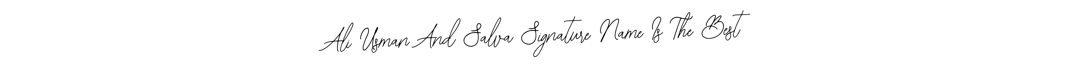 This is the best signature style for the Ali Usman And Salva Signature Name Is The Best name. Also you like these signature font (Bearetta-2O07w). Mix name signature. Ali Usman And Salva Signature Name Is The Best signature style 12 images and pictures png