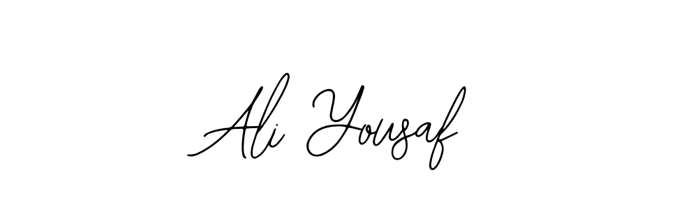 You should practise on your own different ways (Bearetta-2O07w) to write your name (Ali Yousaf) in signature. don't let someone else do it for you. Ali Yousaf signature style 12 images and pictures png