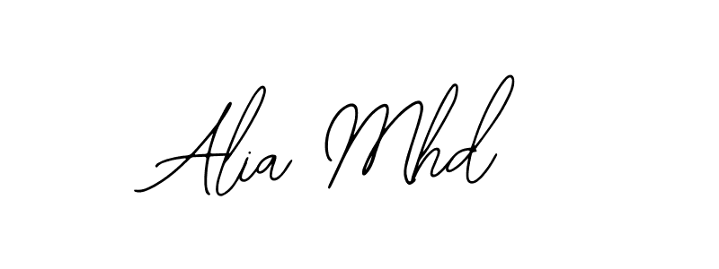 Bearetta-2O07w is a professional signature style that is perfect for those who want to add a touch of class to their signature. It is also a great choice for those who want to make their signature more unique. Get Alia Mhd name to fancy signature for free. Alia Mhd signature style 12 images and pictures png