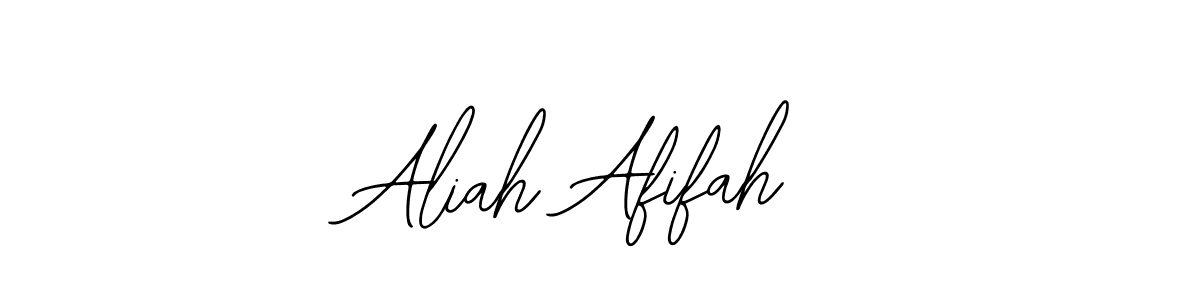 You should practise on your own different ways (Bearetta-2O07w) to write your name (Aliah Afifah) in signature. don't let someone else do it for you. Aliah Afifah signature style 12 images and pictures png