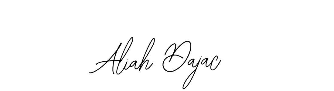 Also You can easily find your signature by using the search form. We will create Aliah Dajac name handwritten signature images for you free of cost using Bearetta-2O07w sign style. Aliah Dajac signature style 12 images and pictures png