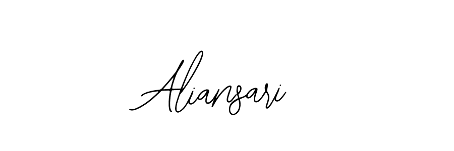 How to make Aliansari signature? Bearetta-2O07w is a professional autograph style. Create handwritten signature for Aliansari name. Aliansari signature style 12 images and pictures png