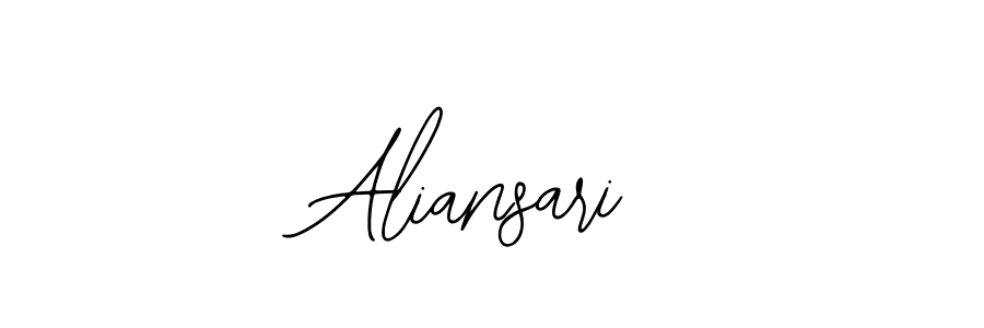 How to make Aliansari signature? Bearetta-2O07w is a professional autograph style. Create handwritten signature for Aliansari name. Aliansari signature style 12 images and pictures png