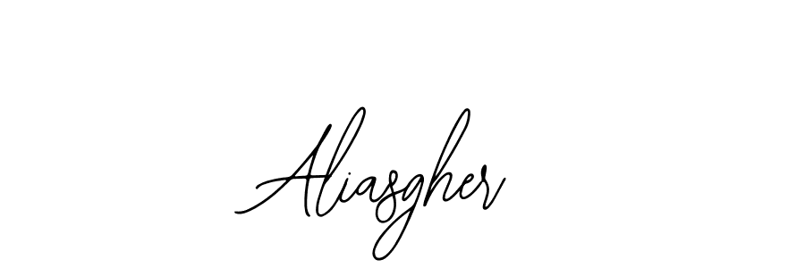 How to make Aliasgher name signature. Use Bearetta-2O07w style for creating short signs online. This is the latest handwritten sign. Aliasgher signature style 12 images and pictures png