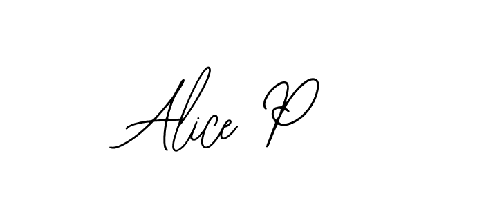 It looks lik you need a new signature style for name Alice P. Design unique handwritten (Bearetta-2O07w) signature with our free signature maker in just a few clicks. Alice P signature style 12 images and pictures png