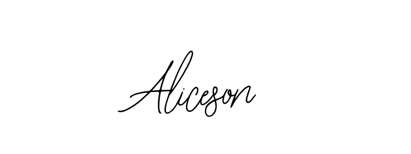 How to make Aliceson name signature. Use Bearetta-2O07w style for creating short signs online. This is the latest handwritten sign. Aliceson signature style 12 images and pictures png