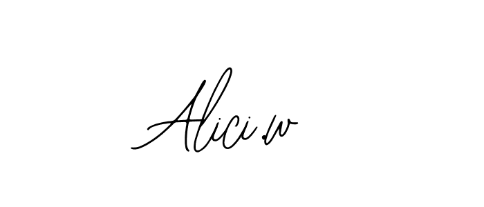 How to Draw Alici.w signature style? Bearetta-2O07w is a latest design signature styles for name Alici.w. Alici.w signature style 12 images and pictures png