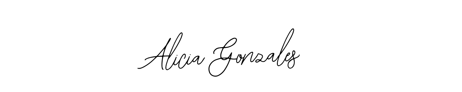 How to make Alicia Gonzales name signature. Use Bearetta-2O07w style for creating short signs online. This is the latest handwritten sign. Alicia Gonzales signature style 12 images and pictures png