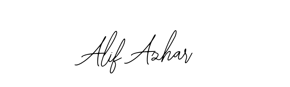 How to make Alif Azhar signature? Bearetta-2O07w is a professional autograph style. Create handwritten signature for Alif Azhar name. Alif Azhar signature style 12 images and pictures png