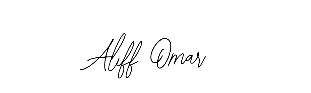 How to make Aliff Omar name signature. Use Bearetta-2O07w style for creating short signs online. This is the latest handwritten sign. Aliff Omar signature style 12 images and pictures png