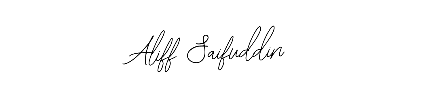 Make a beautiful signature design for name Aliff Saifuddin. With this signature (Bearetta-2O07w) style, you can create a handwritten signature for free. Aliff Saifuddin signature style 12 images and pictures png