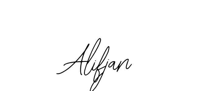 You should practise on your own different ways (Bearetta-2O07w) to write your name (Alifjan) in signature. don't let someone else do it for you. Alifjan signature style 12 images and pictures png