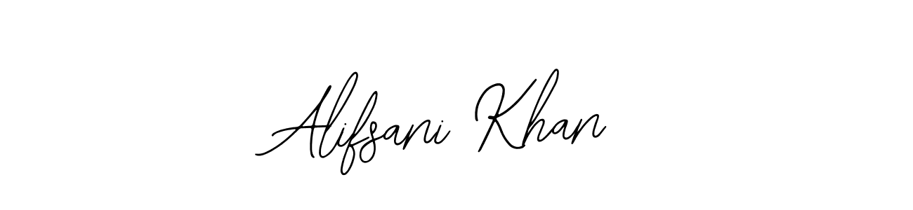 Use a signature maker to create a handwritten signature online. With this signature software, you can design (Bearetta-2O07w) your own signature for name Alifsani Khan. Alifsani Khan signature style 12 images and pictures png