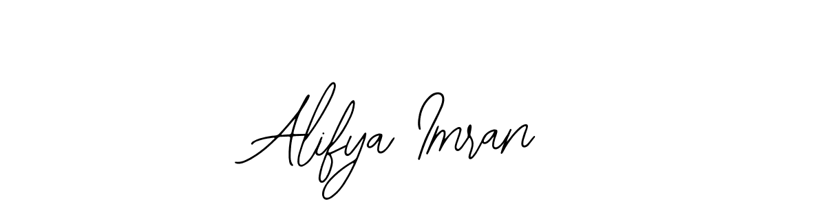 Use a signature maker to create a handwritten signature online. With this signature software, you can design (Bearetta-2O07w) your own signature for name Alifya Imran. Alifya Imran signature style 12 images and pictures png