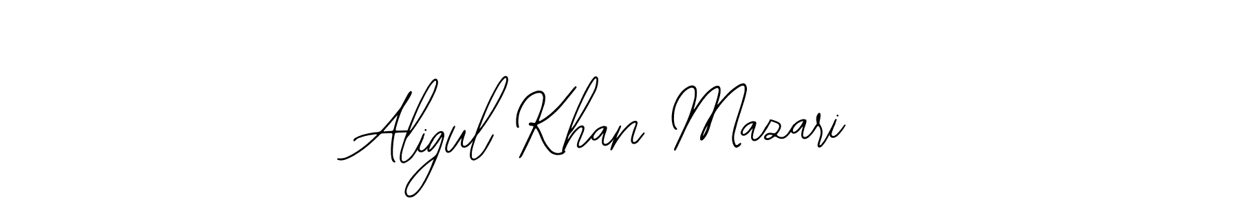 Also You can easily find your signature by using the search form. We will create Aligul Khan Mazari name handwritten signature images for you free of cost using Bearetta-2O07w sign style. Aligul Khan Mazari signature style 12 images and pictures png