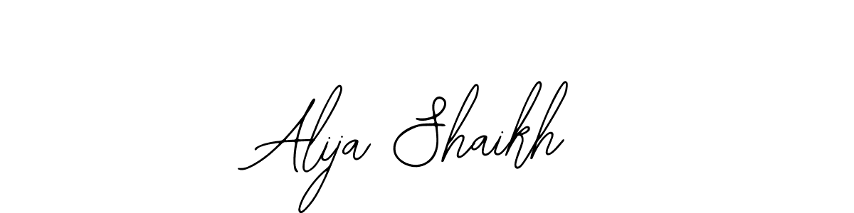 You should practise on your own different ways (Bearetta-2O07w) to write your name (Alija Shaikh) in signature. don't let someone else do it for you. Alija Shaikh signature style 12 images and pictures png