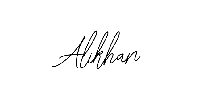 Use a signature maker to create a handwritten signature online. With this signature software, you can design (Bearetta-2O07w) your own signature for name Alikhan. Alikhan signature style 12 images and pictures png
