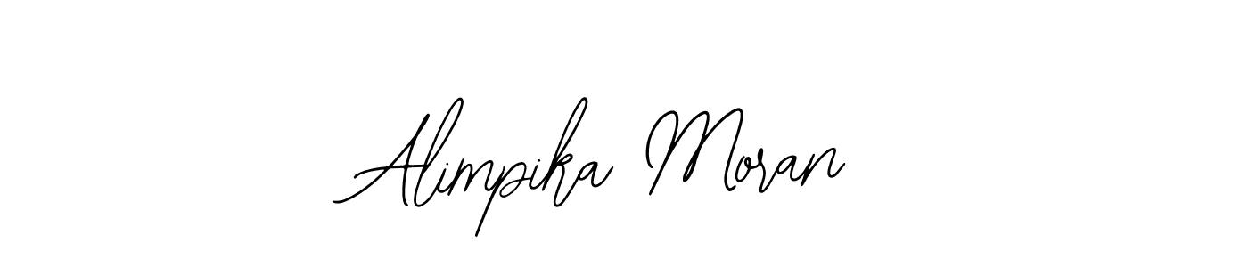 How to make Alimpika Moran name signature. Use Bearetta-2O07w style for creating short signs online. This is the latest handwritten sign. Alimpika Moran signature style 12 images and pictures png