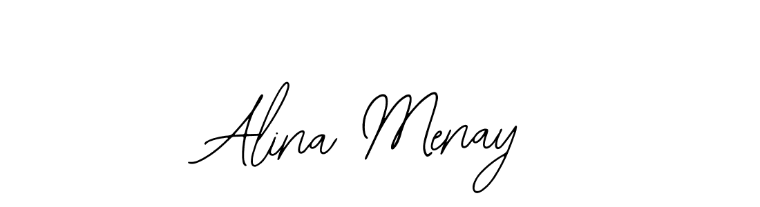 Also You can easily find your signature by using the search form. We will create Alina Menay name handwritten signature images for you free of cost using Bearetta-2O07w sign style. Alina Menay signature style 12 images and pictures png